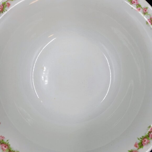 Vintage Bowl Floral Imperial Semi Porcelain Myott Son England Read - Picture 8 of 10